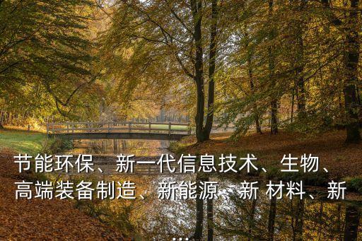 節(jié)能環(huán)保、新一代信息技術、生物、 高端裝備制造、新能源、新 材料、新...